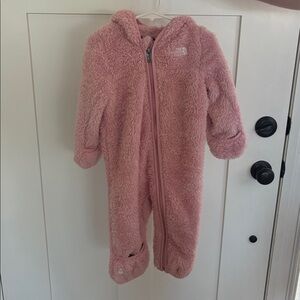 The North Face Soft Pink Infant Fleece Bunting Suit